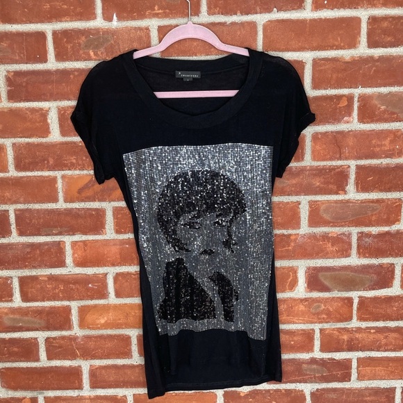 Y2K vintage sequin tee shirt - Picture 4 of 7